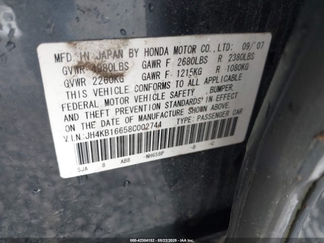 2008 ACURA RL JH4KB16658C002744 Photo 8