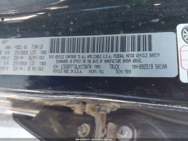 1C6SRFFT6LN173474 RAM 1500 Lone Star  4x4 5'7 Box