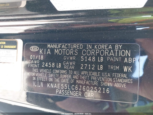 KNAE55LC6J6025216 KIA tgdi lamda ii
