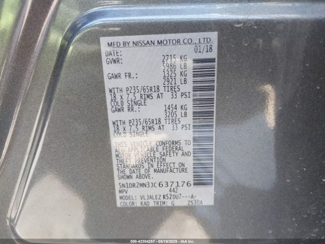 5N1DR2MN3JC637176 Nissan 2018