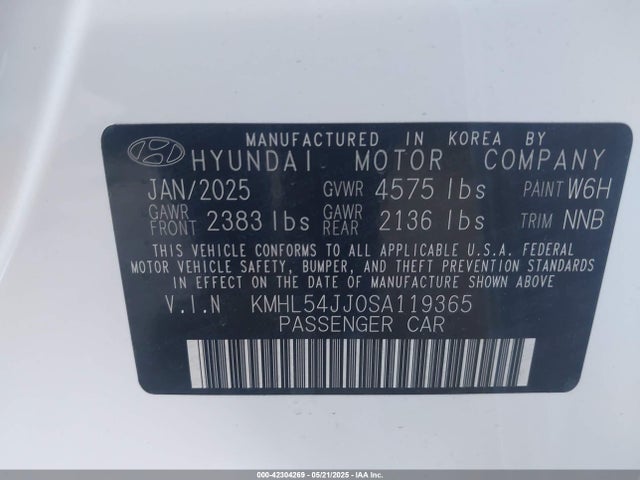 KMHL54JJ0SA119365 Hyundai gdi nu pe