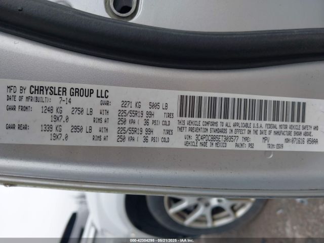 2014 DODGE JOURNEY 3C4PDCBB5ET303577 Photo 8