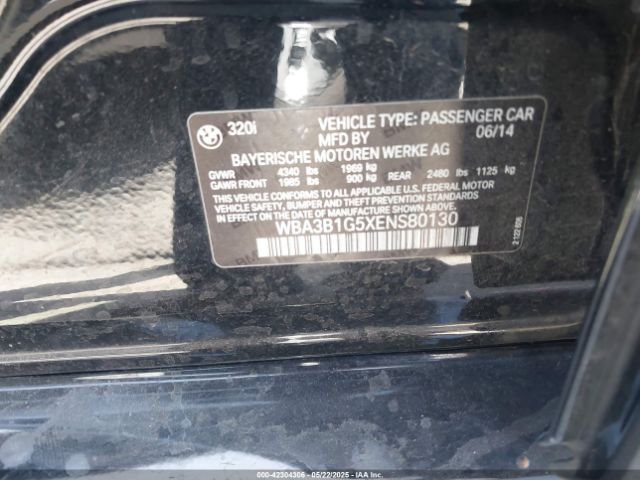 WBA3B1G5XENS80130 BMW 320i