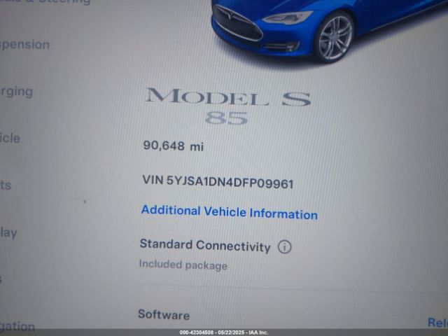 2013 TESLA MODEL S 5YJSA1DN4DFP09961 Photo 6