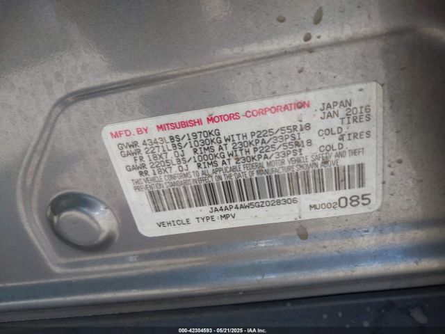 2016 MITSUBISHI OUTLANDER SPORT JA4AP4AW5GZ028306 Photo 8