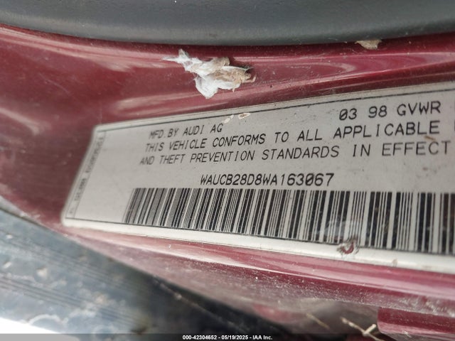 1998 AUDI A4 WAUCB28D8WA163067 Photo 8