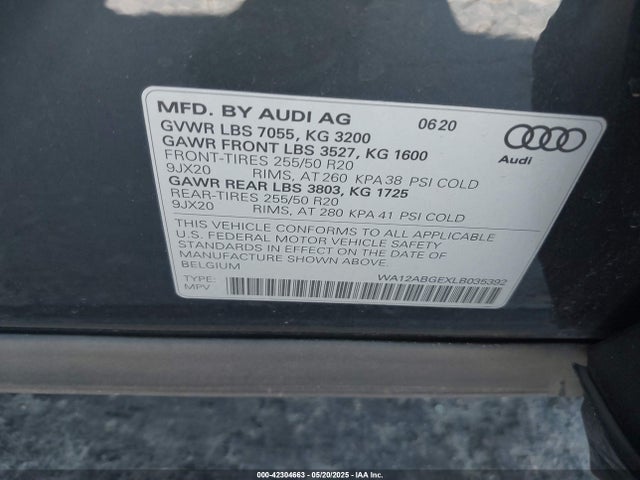 2020 AUDI E-TRON WA12ABGEXLB035392 Photo 8