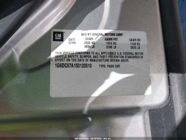 2005 CADILLAC STS 1G6DC67A150120510 Photo 8