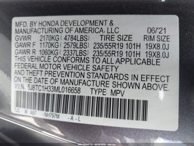 2021 ACURA RDX 5J8TC1H33ML016658 Photo 8