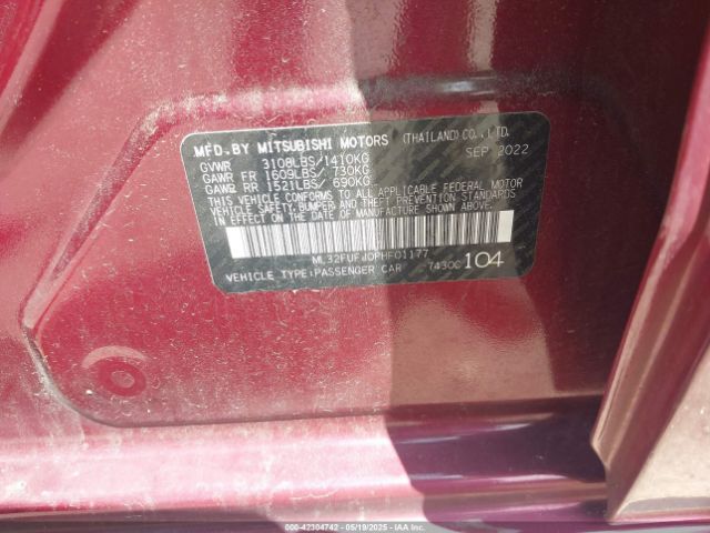 2023 MITSUBISHI MIRAGE G4 ML32FUFJ0PHF01177 Photo 8