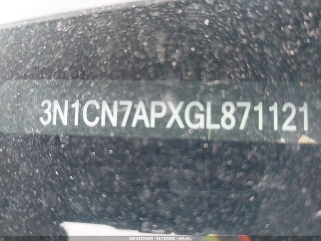 3N1CN7APXGL871121 Nissan Versa 1.6 S/1.6 S+/1.6 Sl/1.6 Sv