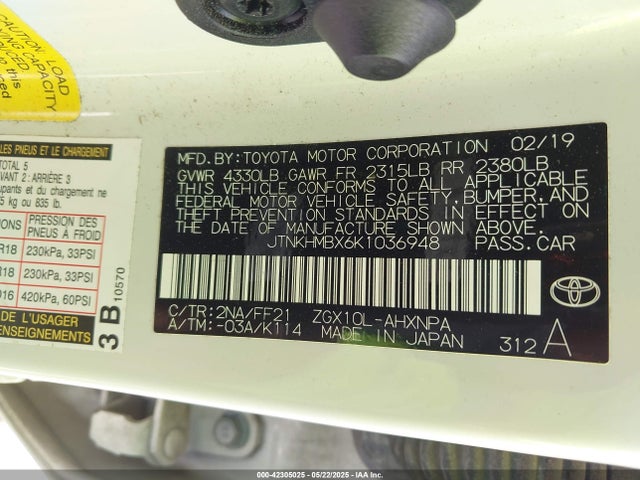 JTNKHMBX6K1036948 Toyota C-HR XLE