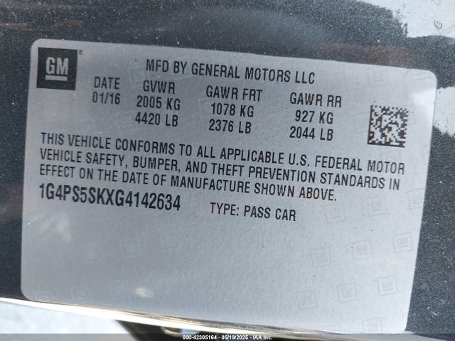 1G4PS5SKXG4142634 Buick Verano Leather Group