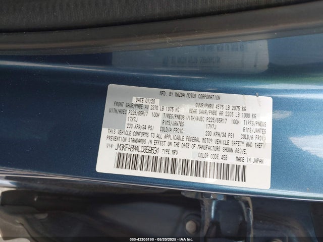 Mazda py cylinder deactivation 2020 JM3KFABM4L0859634 Image 9