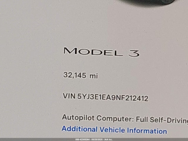 Tesla 2022 2022 5YJ3E1EA9NF212412 Image 14