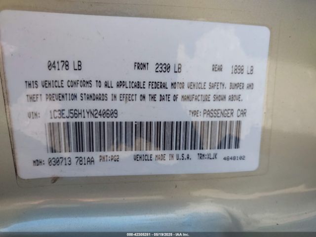2000 CHRYSLER CIRRUS 1C3EJ56H1YN240609 Photo 8