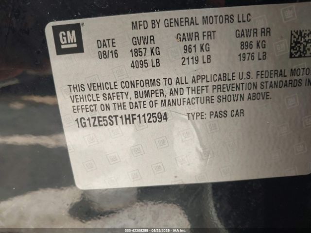 2017 CHEVROLET MALIBU 1G1ZE5ST1HF112594 Photo 8