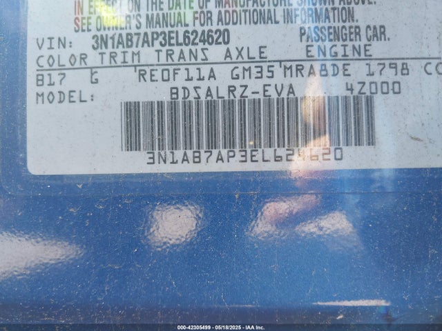 3N1AB7AP3EL624620 Nissan SENTRA SR