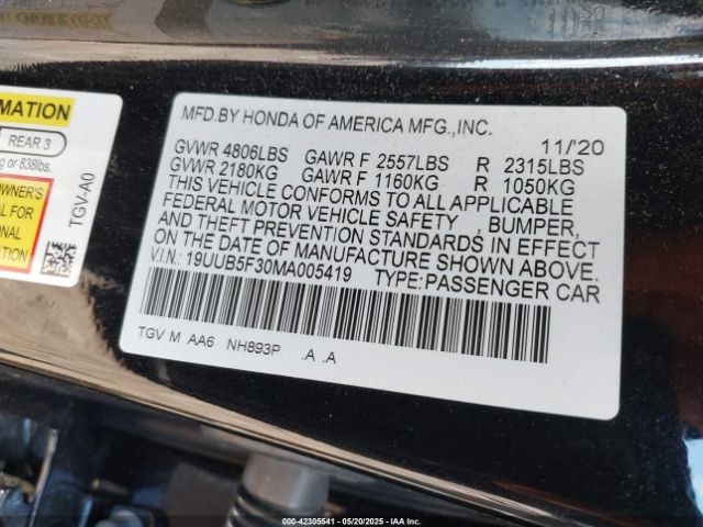 2021 ACURA TLX 19UUB5F30MA005419 Photo 8