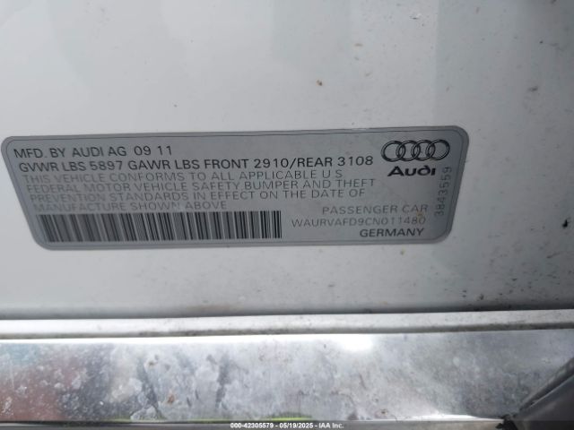 2012 AUDI A8 L WAURVAFD9CN011480 Photo 8