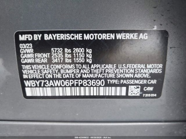 2023 BMW I4 WBY73AW06PFP83690 Photo 8
