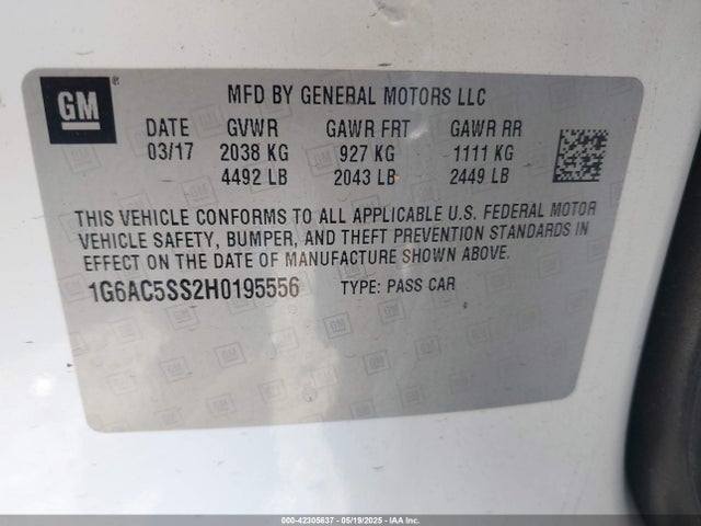 2017 CADILLAC ATS 1G6AC5SS2H0195556 Photo 8