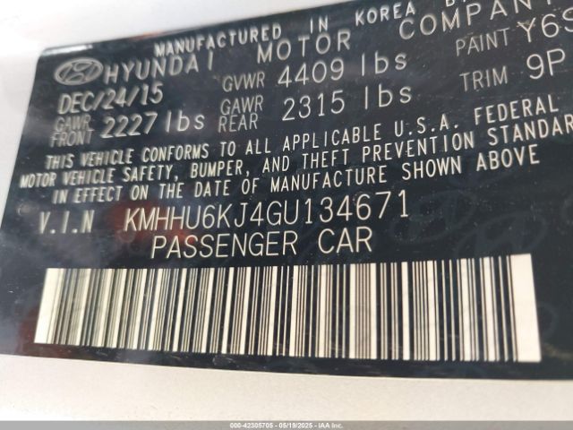KMHHU6KJ4GU134671 Hyundai Genesis 3.8 Ultimate