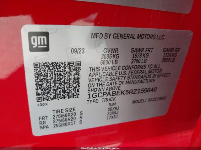 2024 CHEVROLET SILVERADO 1500 1GCPABEK5RZ155640 Photo 8