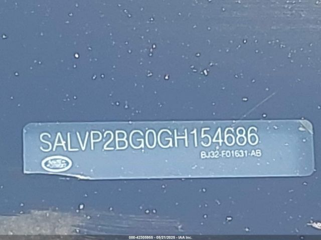 SALVP2BG0GH154686 Land Rover Range Rover Evoque Se/se Premium