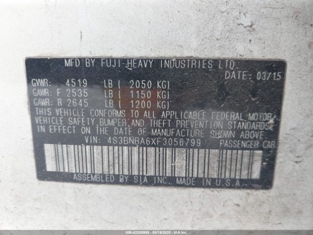 4S3BNBA6XF3056799 Subaru Legacy 2.5i