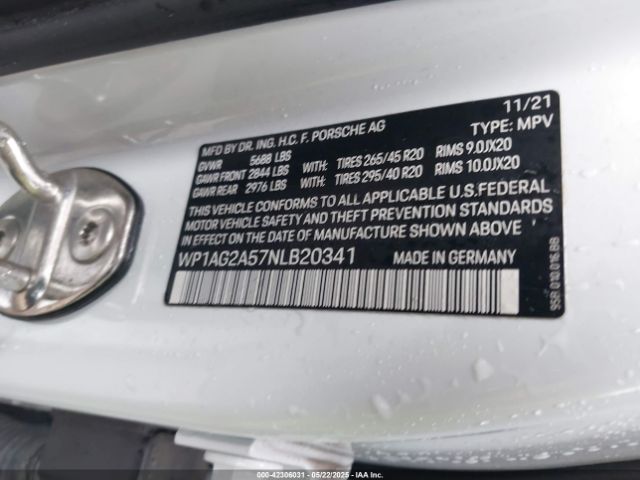 2022 PORSCHE MACAN WP1AG2A57NLB20341 Photo 8