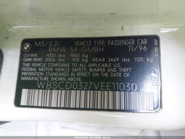1997 BMW M3 WBSCD0327VEE11030 Photo 8