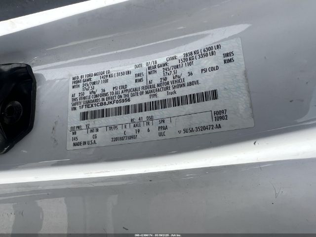1FTEX1CB8JKF05956 Ford F-150 Xl