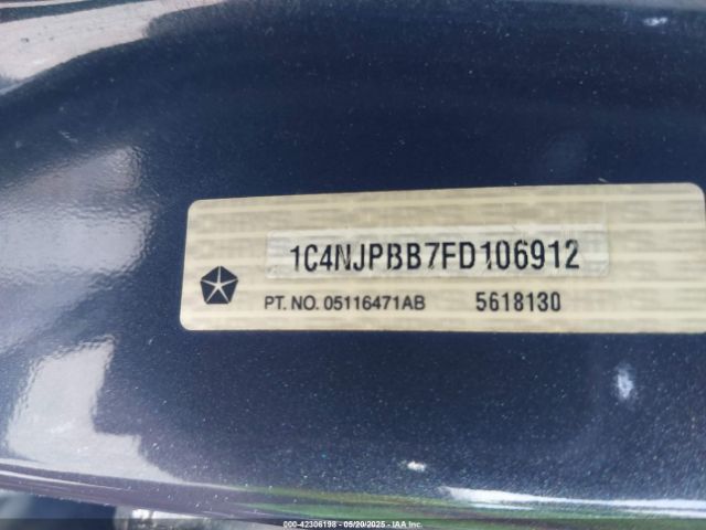 1C4NJPBB7FD106912 Jeep Patriot Sport