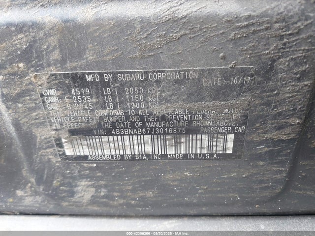 Subaru u5 2018 4S3BNAB67J3016875 Image 9