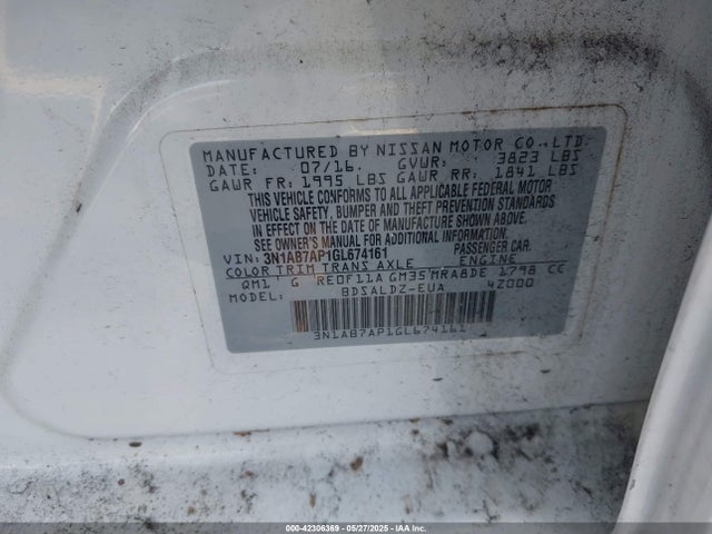 Nissan SENTRA SV 2016 3N1AB7AP1GL674161 Image 9