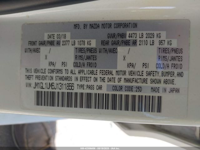 2018 MAZDA MAZDA6 JM1GL1UM6J1311856 Photo 8