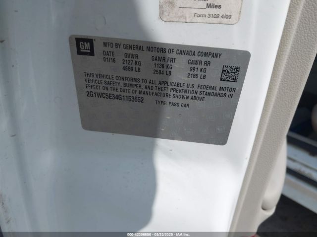 2G1WC5E34G1153652 Chevrolet Impala Limited Ltz