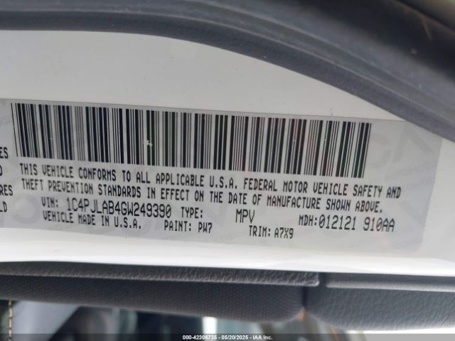 1C4PJLAB4GW249390 Jeep Cherokee Sport