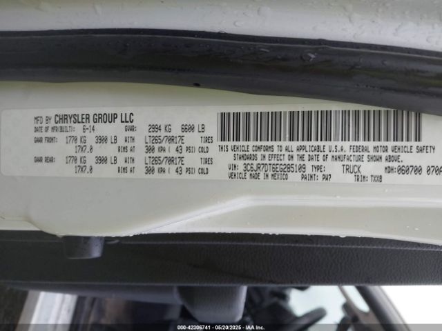 3C6JR7DT6EG285109 RAM 1500 Tradesman
