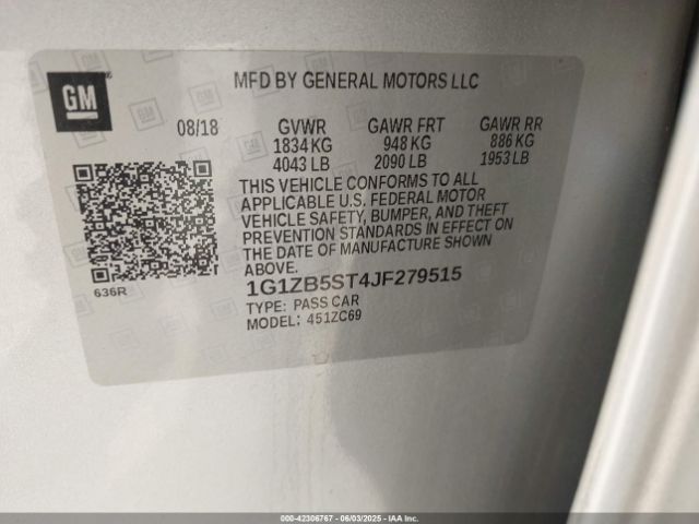 1G1ZB5ST4JF279515 Chevrolet Malibu 1ls