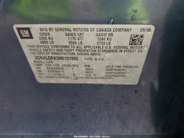 2GNALDEK0H6101983 Chevrolet Equinox Premier