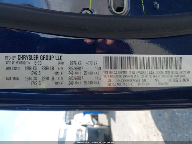 1C4NJDEB9ED622536 Jeep Compass Latitude