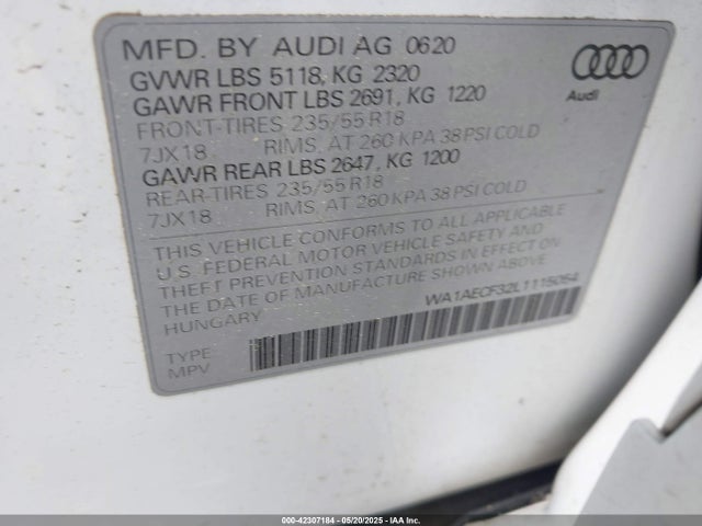 2020 AUDI Q3 WA1AECF32L1115054 Photo 8