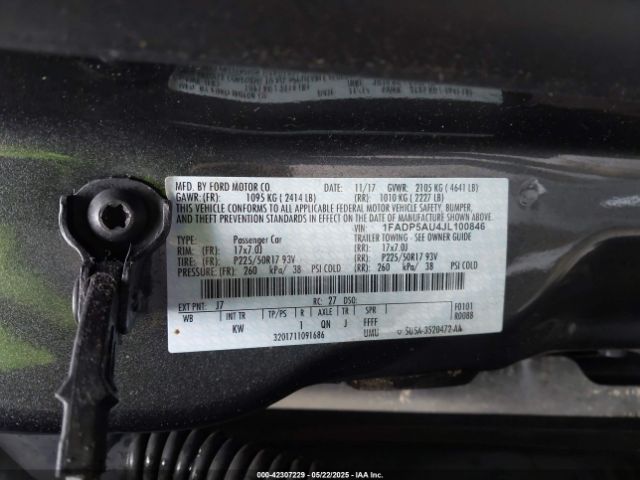 1FADP5AU4JL100846 Ford C-max Hybrid Se