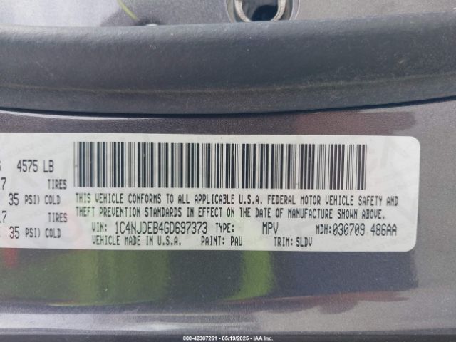 1C4NJDEB4GD697373 Jeep Compass High Altitude Edition