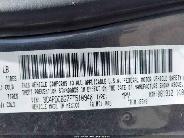 2015 DODGE JOURNEY 3C4PDCBG7FT510940 Photo 8
