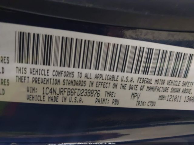 2015 JEEP PATRIOT 1C4NJRFB6FD239876 Photo 8