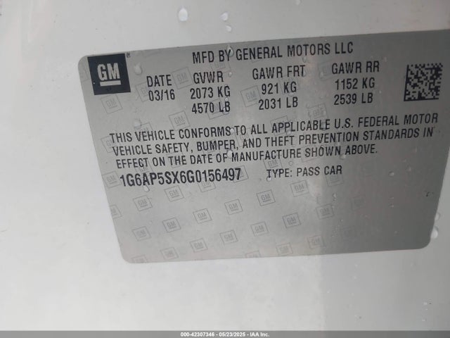 2016 CADILLAC CTS 1G6AP5SX6G0156497 Photo 8