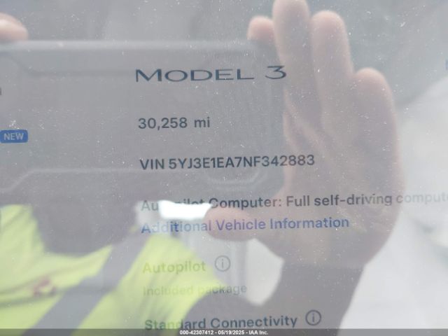 2022 TESLA MODEL 3 5YJ3E1EA7NF342883 Photo 6